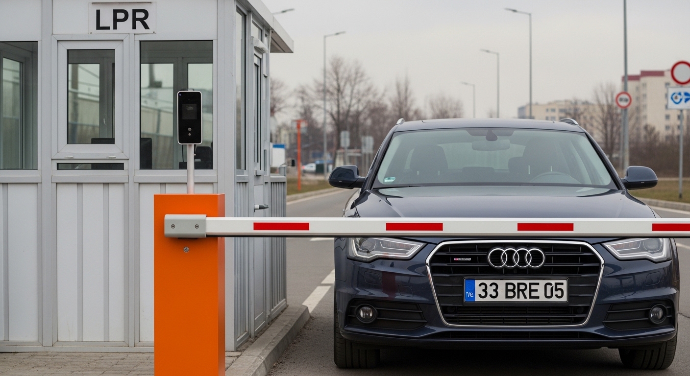 Bina girişi ve kontrol noktası — plaka tanıma ve geçiş sistemleri