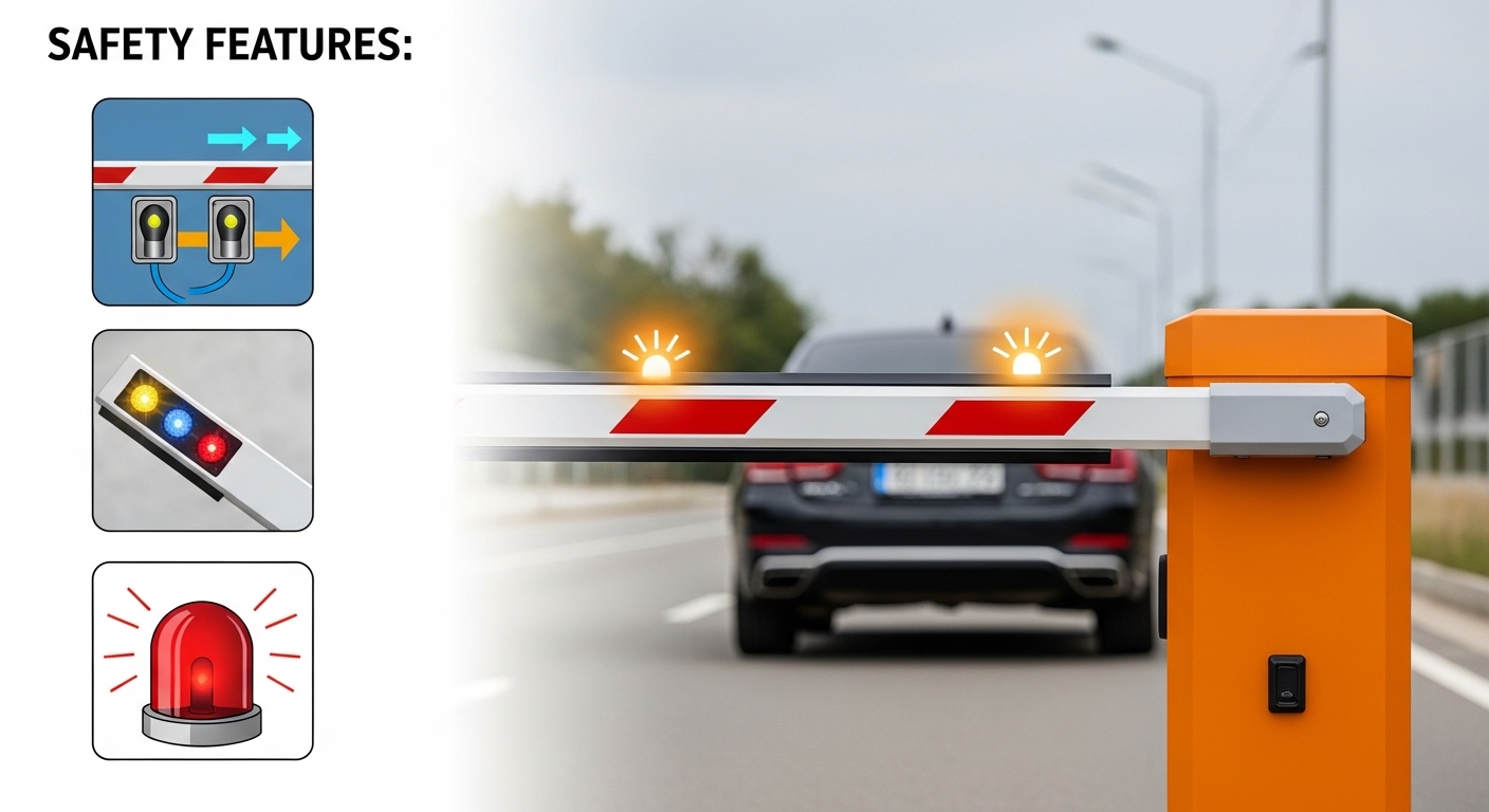 Mersin kollu bariyer ve otopark geçiş kontrol görseli